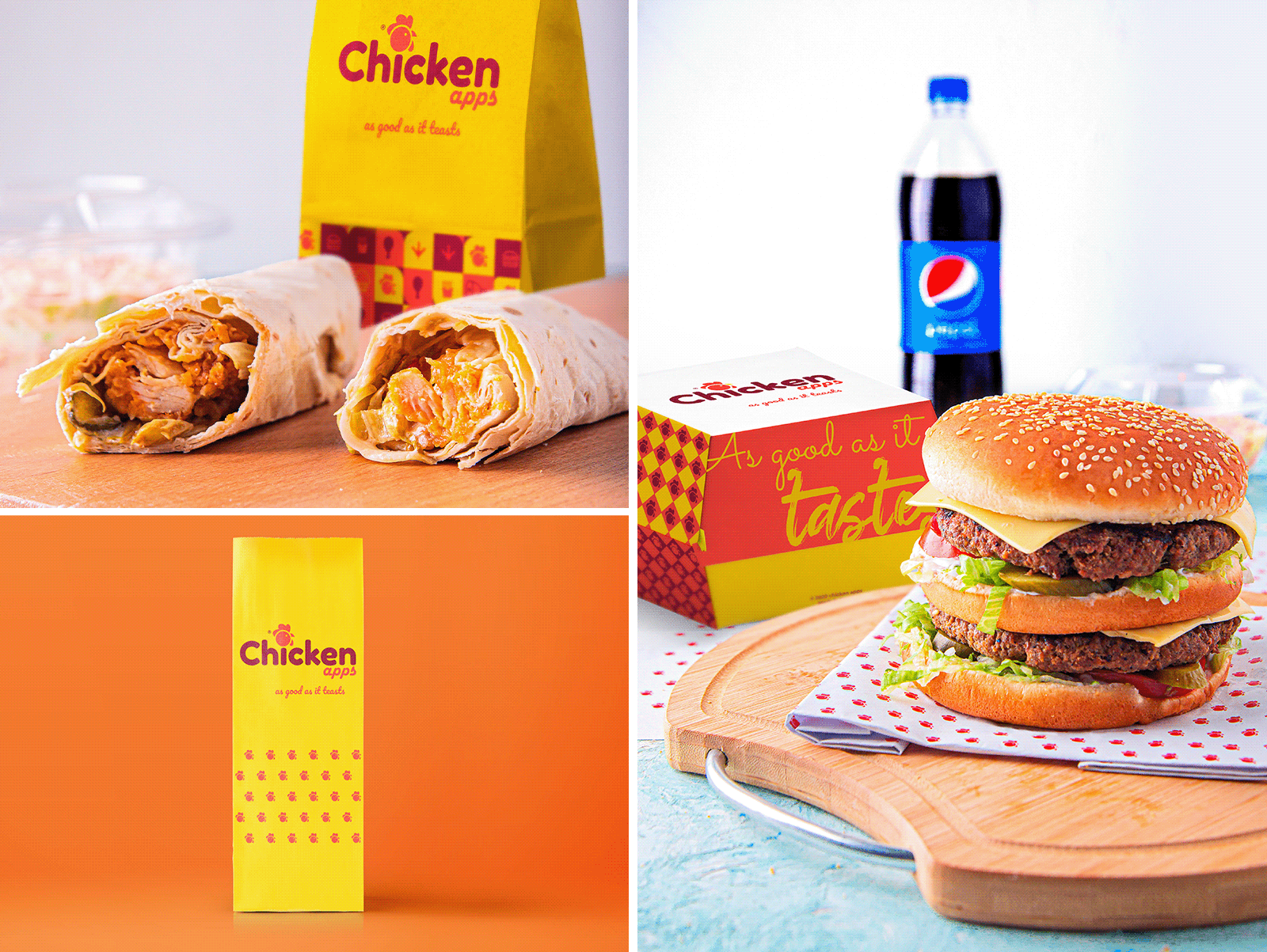 Chicken apps full branding